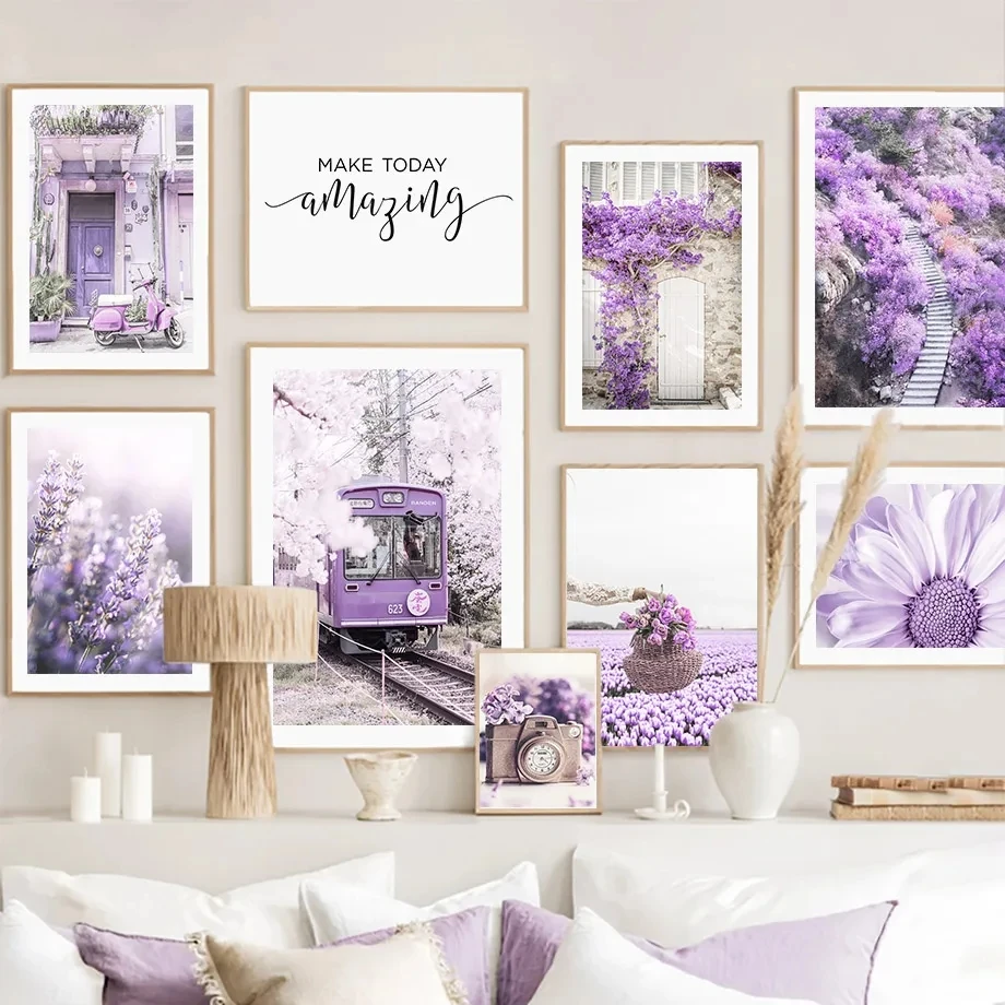 보라색 꽃, 풍경, 집, 기차, 카메라, 라벤더, 미니 - Lavender Oil 리뷰 및 가격